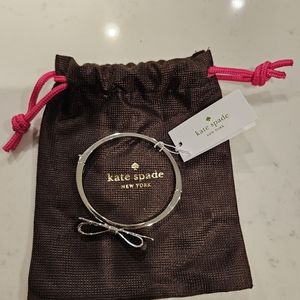 Kate Spade silver bow bangle new with tags